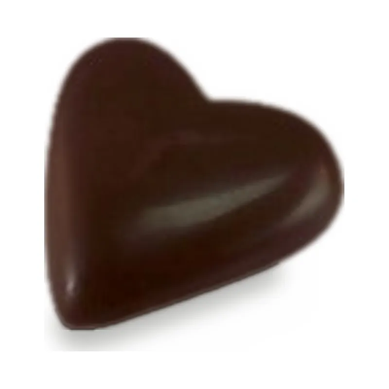 A dark chocolate heart